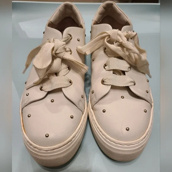 AGL women's Italian leather plate-forme sneakers size 36 or 6 us - Picture 11 of 13